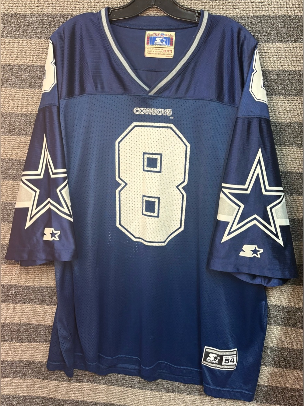 Vintage 90’s STARTER Troy Aikman Dallas Cowboys NFL Football Jersey Men’s XXL
